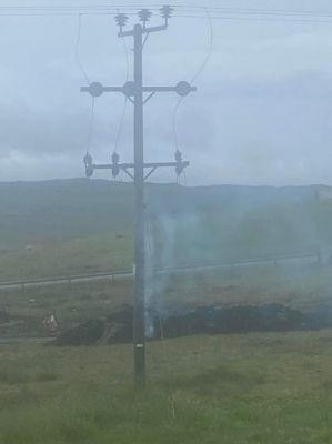 watch:-telephone-post-catches-fire-in-whalsay 